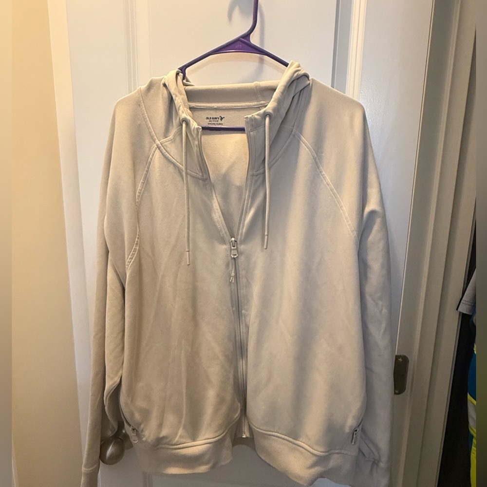 Old Navy Cream Zip-Up Hoodie
